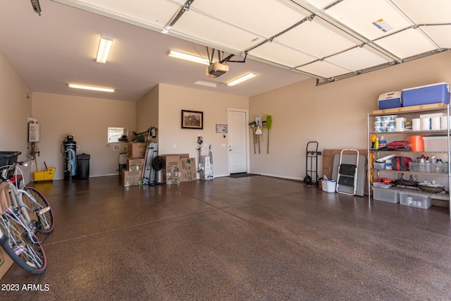 4149 N Brigadier Dr, Florence, AZ 85132 - garage featuring water heater and a garage door opener