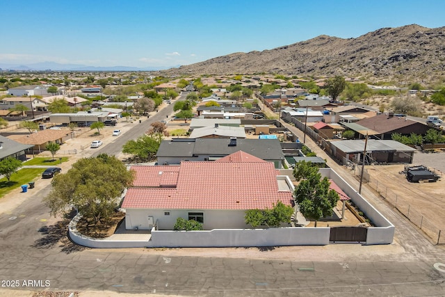 2701 E Caldwell St, Phoenix, AZ 85042 - birds eye view of property with a residential view and a mountain view