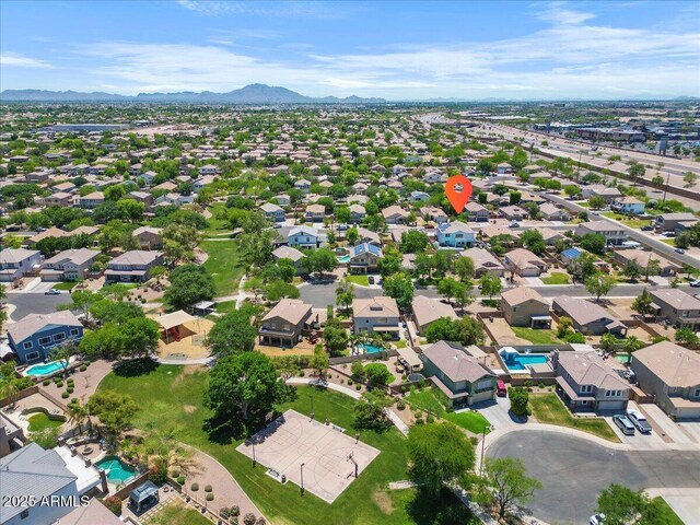 2466 E Harrison Ct, Gilbert, AZ 85295 - aerial perspective of suburban area with mountains