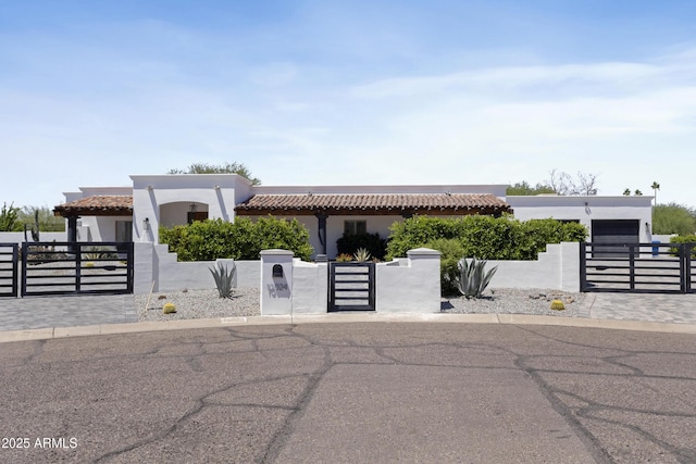 10024 N 61st Pl, Paradise Valley, AZ 85253 - view of front of property with a fenced front yard and stucco siding