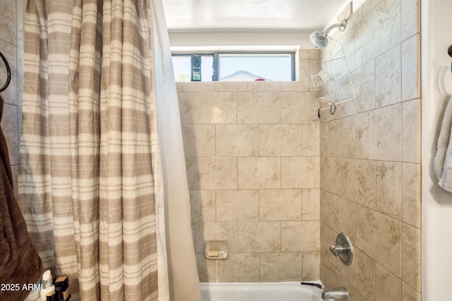 full bathroom with shower / tub combo
