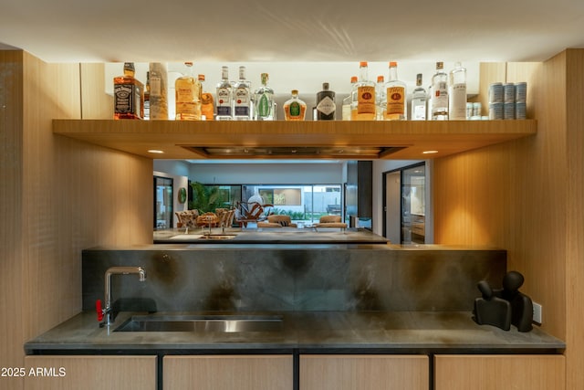 bar featuring a sink
