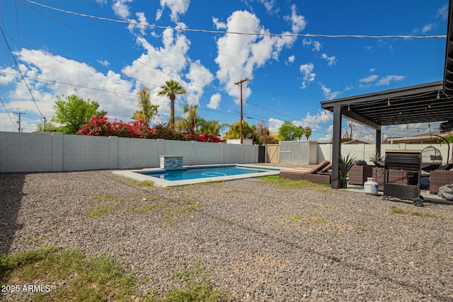 8547 E Roanoke Ave, Scottsdale, AZ 85257 - view of swimming pool with a fenced backyard, a fenced in pool, and a patio