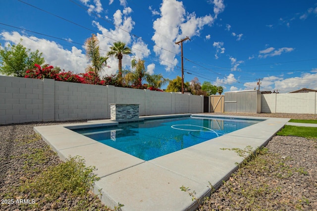 8547 E Roanoke Ave, Scottsdale, AZ 85257 - view of pool featuring a fenced backyard and a fenced in pool