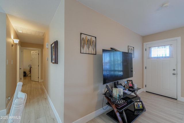 entryway featuring light hardwood / wood-style flooring