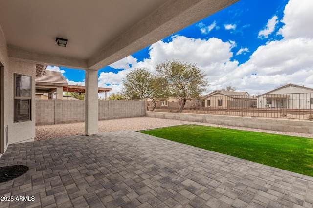 view of patio / terrace featuring a fenced backyard