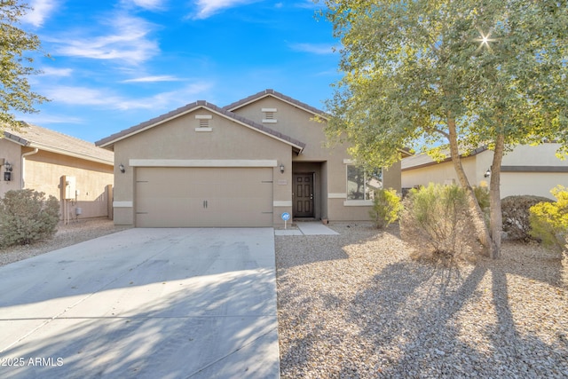 ranch-style house with a garage