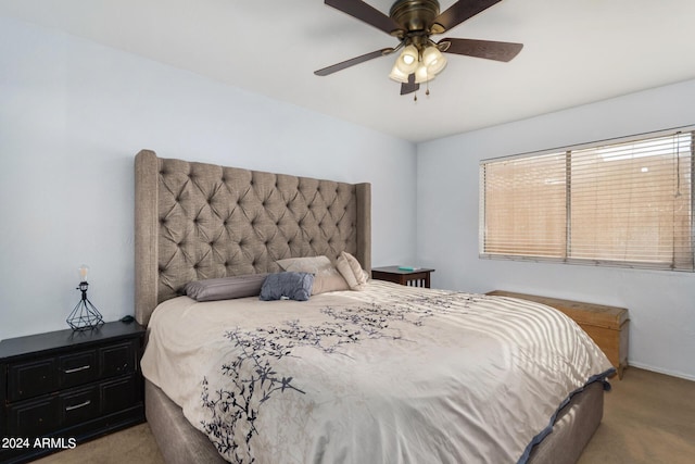2154 E Forge Ave, Mesa, AZ 85204 - bedroom featuring carpet flooring, a ceiling fan, and baseboards