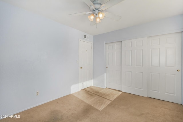 2154 E Forge Ave, Mesa, AZ 85204 - unfurnished bedroom with carpet flooring, a closet, baseboards, and ceiling fan
