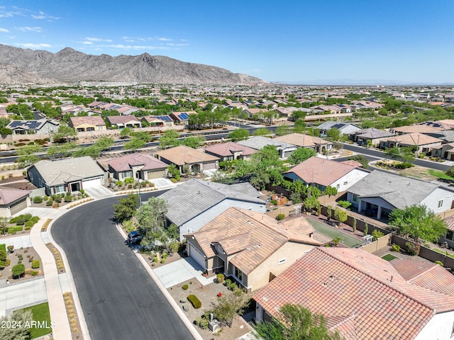 aerial view featuring a mountain view