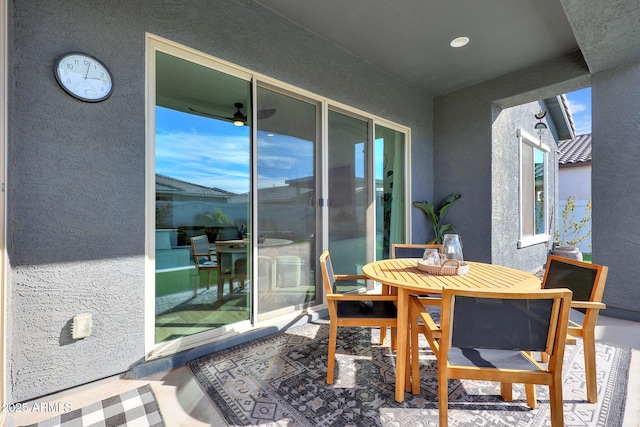 balcony with a patio