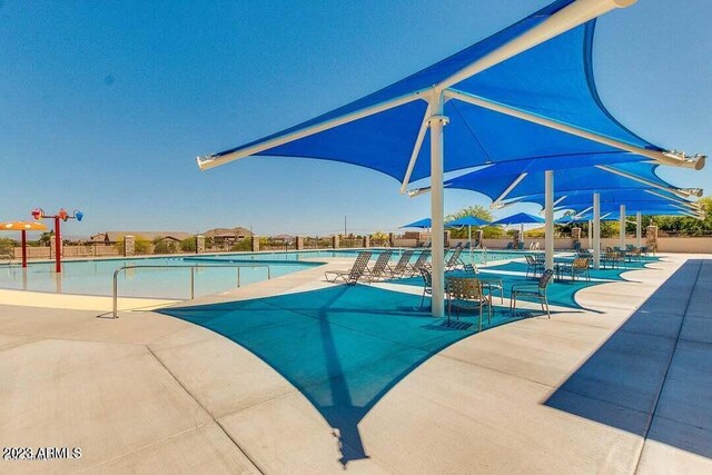 pool featuring a patio