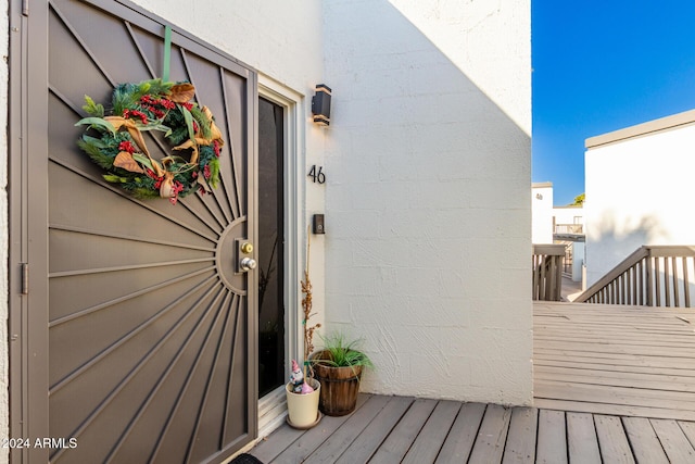 view of doorway to property