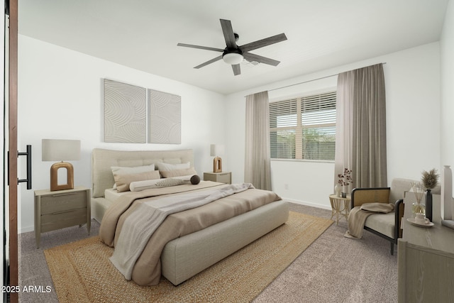 17652 W Fetlock Trl, Surprise, AZ 85387 - carpeted bedroom featuring baseboards and a ceiling fan