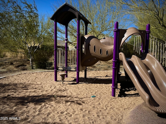 view of jungle gym