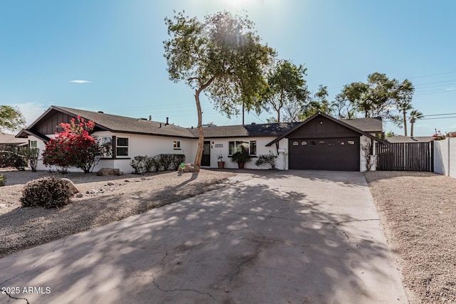 ranch-style house with a garage