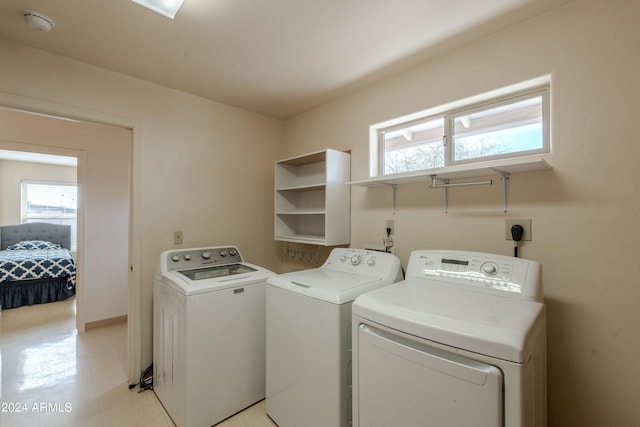 laundry area featuring separate washer and dryer