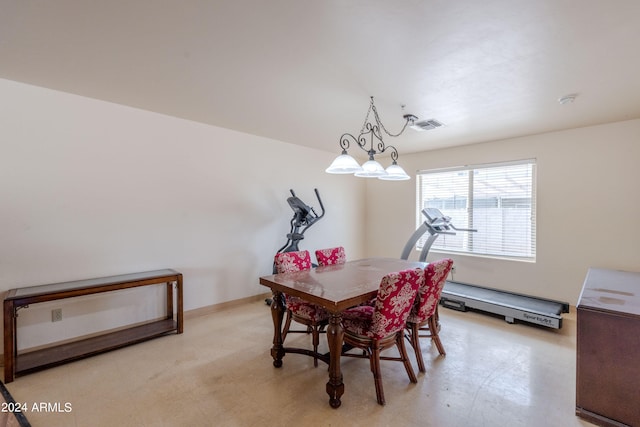 view of dining area