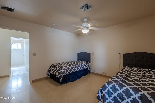 bedroom with ceiling fan