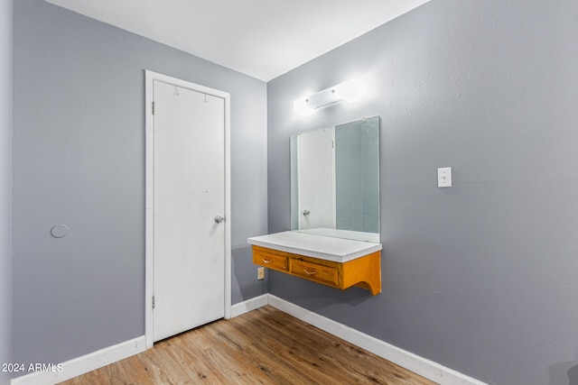 bathroom featuring hardwood / wood-style floors