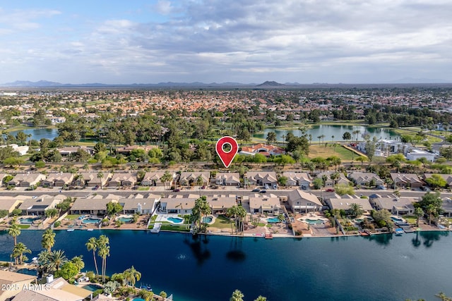 835 W Beechnut Dr, Chandler, AZ 85248 - aerial view of residential area with a water and mountain view