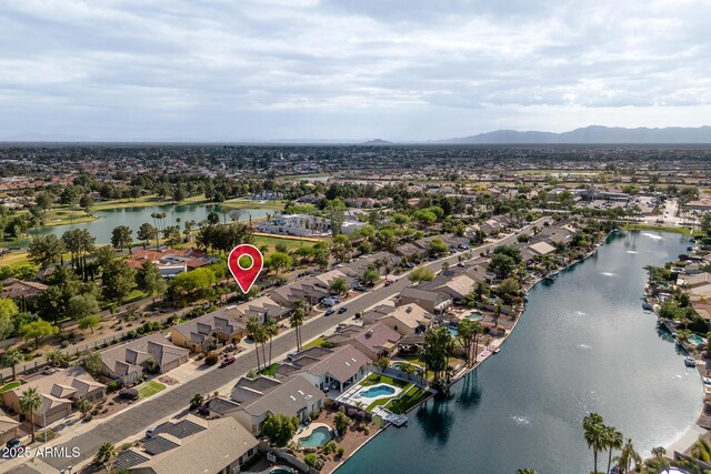 835 W Beechnut Dr, Chandler, AZ 85248 - aerial perspective of suburban area featuring a water and mountain view