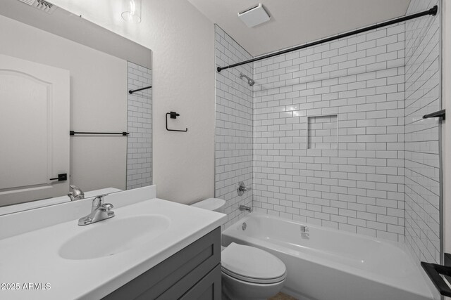 3843 E Citrine Rd, San Tan Valley, AZ 85143 - full bathroom with toilet, tub / shower combination, and vanity