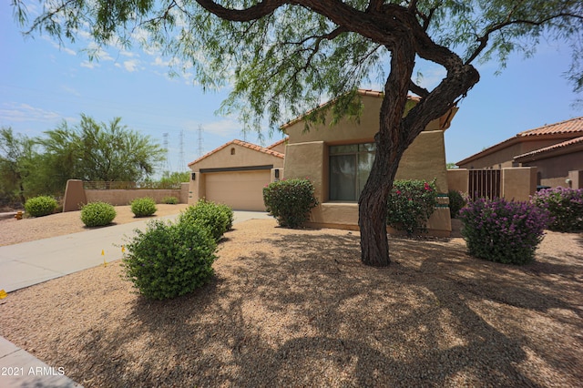 view of front of house featuring a garage