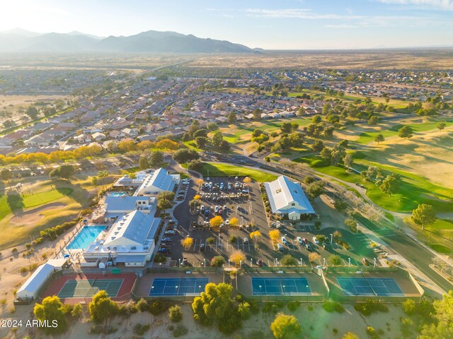 bird's eye view featuring a mountain view