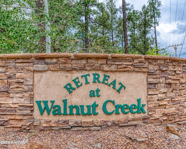 view of community sign