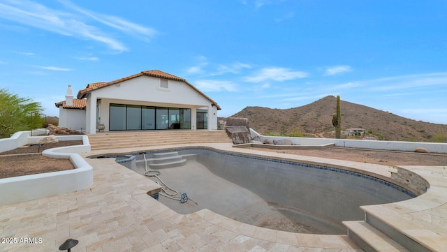 301 E Jomax Rd, Phoenix, AZ 85085 - view of pool featuring an empty pool and a deck with mountain view