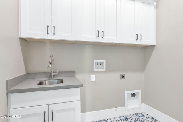 301 E Jomax Rd, Phoenix, AZ 85085 - laundry room with cabinet space, hookup for an electric dryer, washer hookup, baseboards, and hookup for a gas dryer
