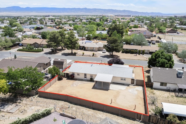 3098 N Starlight Dr, Prescott Valley, AZ 86314 - aerial view of residential area featuring property parcel outlined and mountains