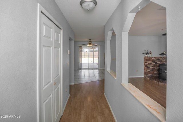 3098 N Starlight Dr, Prescott Valley, AZ 86314 - hall featuring wood finished floors and baseboards