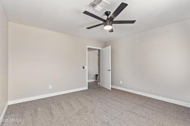 1408 E Carson Rd, Phoenix, AZ 85042 - spare room with visible vents, baseboards, carpet floors, and ceiling fan