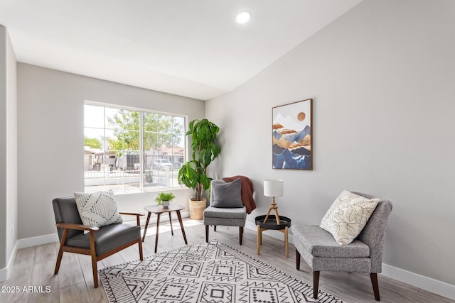 1408 E Carson Rd, Phoenix, AZ 85042 - sitting room with recessed lighting, baseboards, and light wood-style flooring