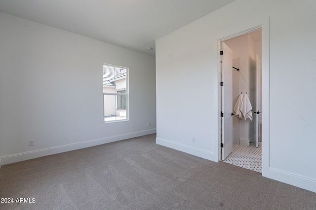 spare room featuring light carpet