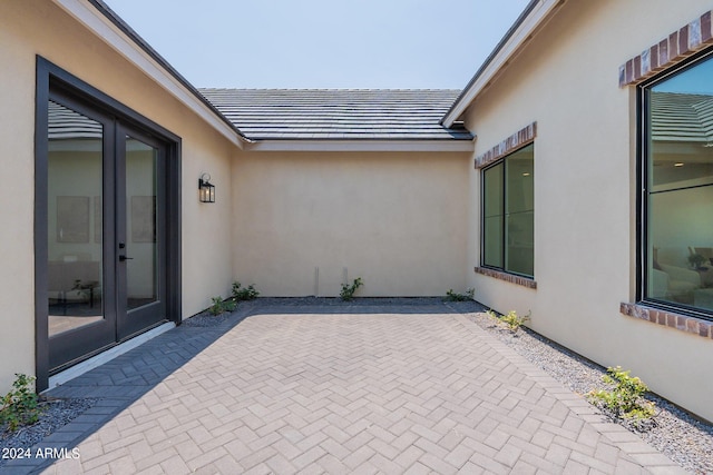 view of patio with french doors