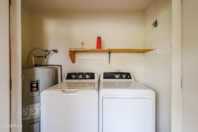 5249 E Shea Blvd Unit 215, Scottsdale, AZ 85254 - laundry area featuring water heater and washer and clothes dryer