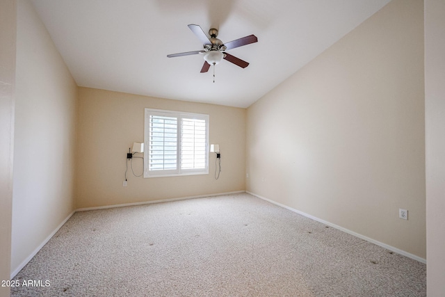 5249 E Shea Blvd Unit 215, Scottsdale, AZ 85254 - carpeted empty room featuring ceiling fan and baseboards