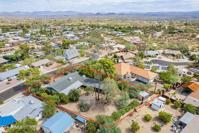 bird's eye view featuring a mountain view