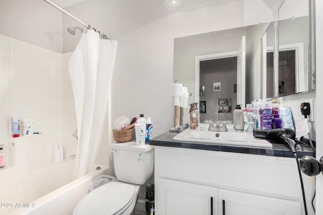 36480 W El Greco St, Maricopa, AZ 85138 - bathroom with shower / bath combo, vanity, and toilet