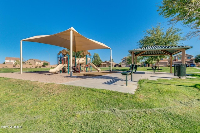 36480 W El Greco St, Maricopa, AZ 85138 - community play area featuring a lawn and a gazebo