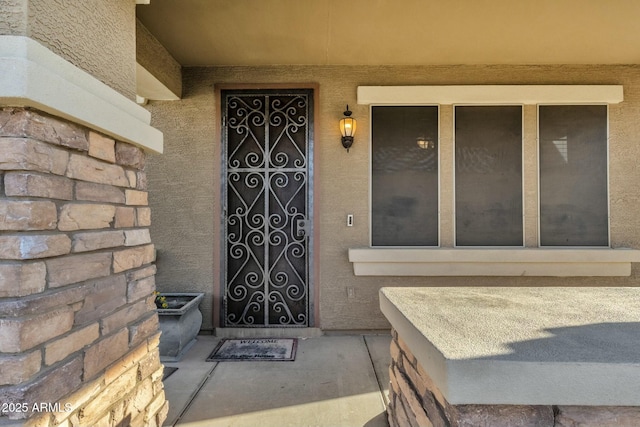 view of doorway to property