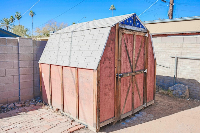 view of outdoor structure