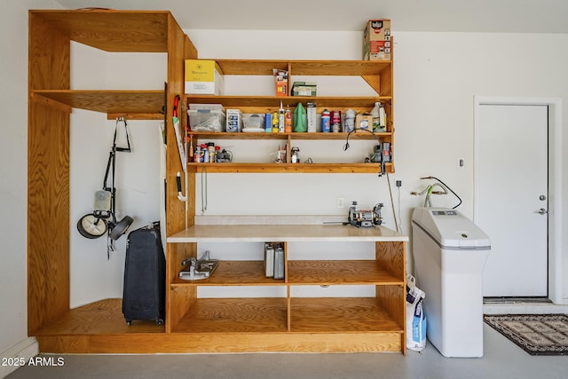 interior space with concrete flooring