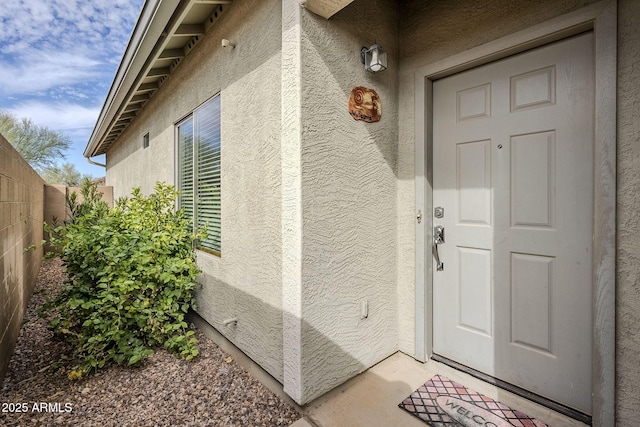 view of doorway to property