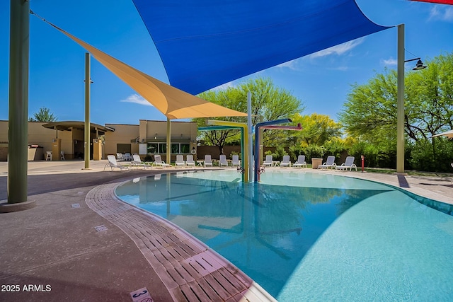 view of pool with a patio area