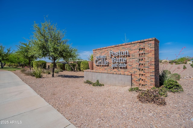 view of community sign