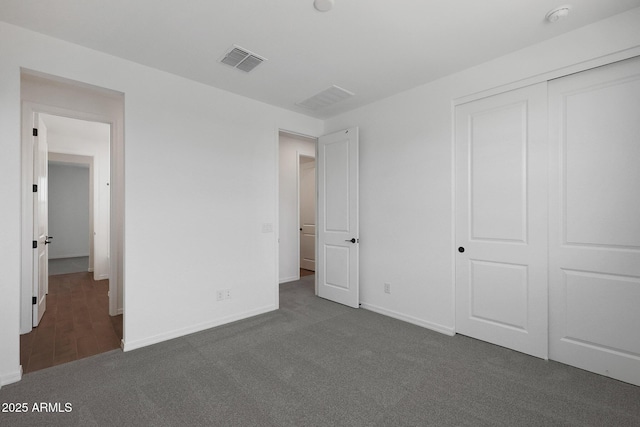 4106 W Eli Dr, San Tan Valley, AZ 85144 - unfurnished bedroom with a closet, visible vents, baseboards, and carpet